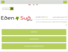Tablet Screenshot of edensud.com
